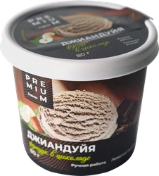 Мороженое ЛЕНТА PREMIUM Джиандуйя, сливочное фундучно-шоколадное 8%, без змж, 80г