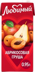 Изображение товара Напиток сокосодержащий ЛЮБИМЫЙ Абрикосовая груша, 0.95л