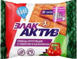 Хлебцы LETI Злак Актив хрустящие с томатом и базиликом, 60г