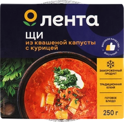 Щи замороженные ЛЕНТА из квашеной капусты с курицей, 250г