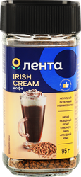 Изображение товара Кофе растворимый ЛЕНТА с ароматом ирландского крема сублимированный, 95г