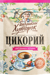 Изображение товара Цикорий растворимый БАБУШКИН ХУТОРОК натуральный порошкообразный с экстрактом шиповника и черники, 100г