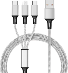 Кабель для зарядки и передачи данных LENTEL 3в1 Арт. AL-2