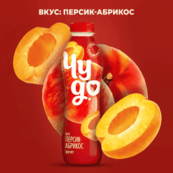 Йогурт питьевой ЧУДО Персик, абрикос 1,9%, без змж, 680г