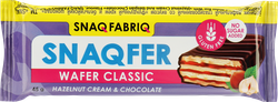 Изображение товара Батончик вафельный SNAQ FABRIQ со вкусом фундучный крем и бельгийский шоколад, глазированный, 45г