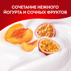 Йогурт ЧУДО Персик, маракуя 2%, без змж, 290г
