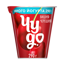 Изображение товара Йогурт ЧУДО Вишня, черешня 2%, без змж, 290г