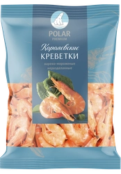 Креветки Королевские варено-мороженые POLAR неразделанные 110/130, 500г