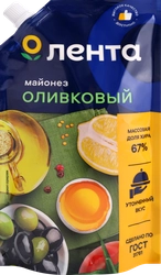 Майонез ЛЕНТА Оливковый 67%, 380мл