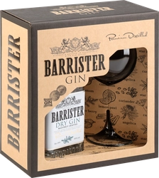 Джин BARRISTER Dry сухой 40%, с бокалом, п/у, 0.7л