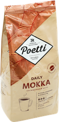 Кофе зерновой POETTI Daily Mokka натуральный жареный, 1кг
