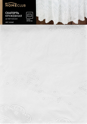 Изображение товара Скатерть кружевная HOMECLUB d=137см, белая, бежевая, Арт. RUB-T22012624
