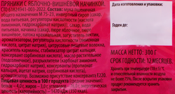 Пряники DELISSE с яблочно-вишневой начинкой, 300г