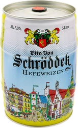 Пиво светлое OTTO VON SCHRODDER Hefeweizen пшеничное нефильтрованное пастеризованное 5%, 5л