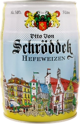 Пиво светлое OTTO VON SCHRODDER Hefeweizen пшеничное нефильтрованное пастеризованное 5%, 5л