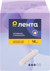 Тампоны ЛЕНТА Normal с аппликатором, 16шт