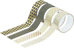 Набор лент клейких MESHU Golden shine, декоративные Арт. MS_36919 MS_36923, 4шт