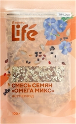 Смесь семян ЛЕНТА LIFE Омега микс, 100г