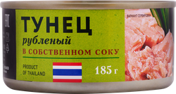 Изображение товара Тунец PREMIUM CLUB в собственном соку, рубленый, 185г