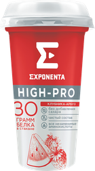 Напиток кисломолочный EXPONENTA High-pro Клубника, арбуз обезжиренный с высоким содержанием белка, без змж, 250г