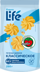 Изображение товара Печенье безглютеновое ЛЕНТА LIFE Классическое, сдобное, 250г