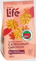 Изображение товара Печенье безглютеновое ЛЕНТА LIFE с кленовым сиропом, сдобное, 250г