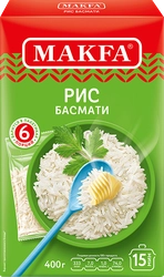 Рис MAKFA Басмати, шлифованный, в пакетиках, 6х66,6г