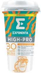 Напиток кисломолочный EXPONENTA High-pro Соленая карамель обезжиренный с высоким содержанием белка, без змж, 250г