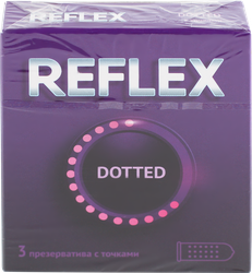 Презервативы REFLEX Dotted №3 из натурального латекса в смазке, 3шт