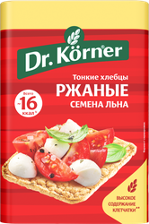 Изображение товара Хлебцы ржаные DR KORNER с семенами льна, 100г