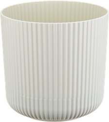 Изображение товара Кашпо для растений с пристегнутым поддоном IDEA Вельвет d=18см 3,6л, белый ротанг, Арт. М3182