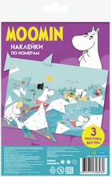 НаборигровойMOOMINРисуемнаклейкамипономерам,3шт