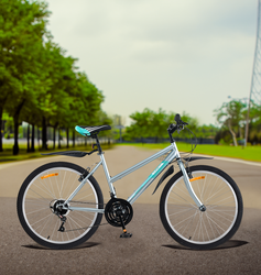 Велосипед Life 26" 18 скоростей, серо-бирюзовый, Арт. LFE26ST-UW