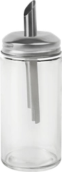 Дозатор для сахара HOMECLUB Optima, стекло, нержавеющая сталь, 180мл
