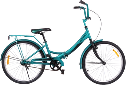 Велосипед складной Porter 24" 1 скорость, изумрудный/синий, Арт. 
PRT24ST-U