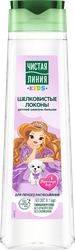 Изображение товара Шампунь-бальзам для волос детский ЧИСТАЯ ЛИНИЯ Шелковистые локоны для легкого расчесывания 1+, 400мл