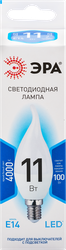Изображение товара Лампа светодиодная ЭРА STD LED BXS, 11Вт, свеча на ветру, нейтральный белый Арт. Б0032993
