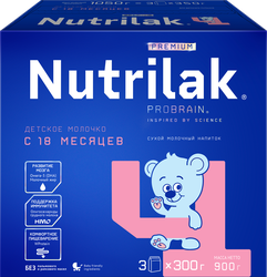 Напиток молочный NUTRILAK Premium 4, с 18 месяцев, 900г