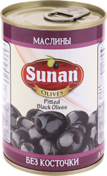 Маслины без косточки SUNAN черные, 280г