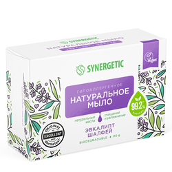 Мыло туалетное SYNERGETIC Эвкалипт и шалфей, 90г