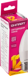 Лампа светодиодная ОНЛАЙТ LED 12Вт, 2700К, Е27, свеча Арт. 90057