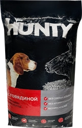 Корм сухой для взрослых собак HUNTY с говядиной, для всех пород, 10кг