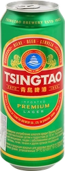 Пиво светлое TSINGTAO Lager пастеризованное 4,7%, 0.5л