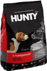 Корм сухой для взрослых собак HUNTY с говядиной, для всех пород, 2,2кг