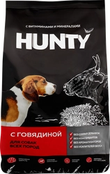 Корм сухой для взрослых собак HUNTY с говядиной, для всех пород, 2,2кг