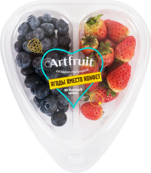 Изображение товара Ягодный микс АРТФРУТ Сердце, голубика и клубника, 200г