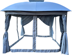 Павильон GIARDINO CLUB 2,9x2,9x2,65м со шторами, серый, Арт. LZ-12929