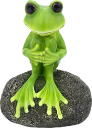 Изображение товара Фигура садовая GIARDINO CLUB Лягушка на камне 17x12x20см, Арт. WD228110