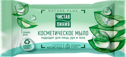 Изображение товара Мыло косметическое ЧИСТАЯ ЛИНИЯ Сочное алоэ, 75г