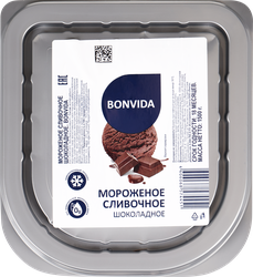 Мороженое BONVIDA Сливочное шоколадное 8%, без змж, контейнер, 1,5кг